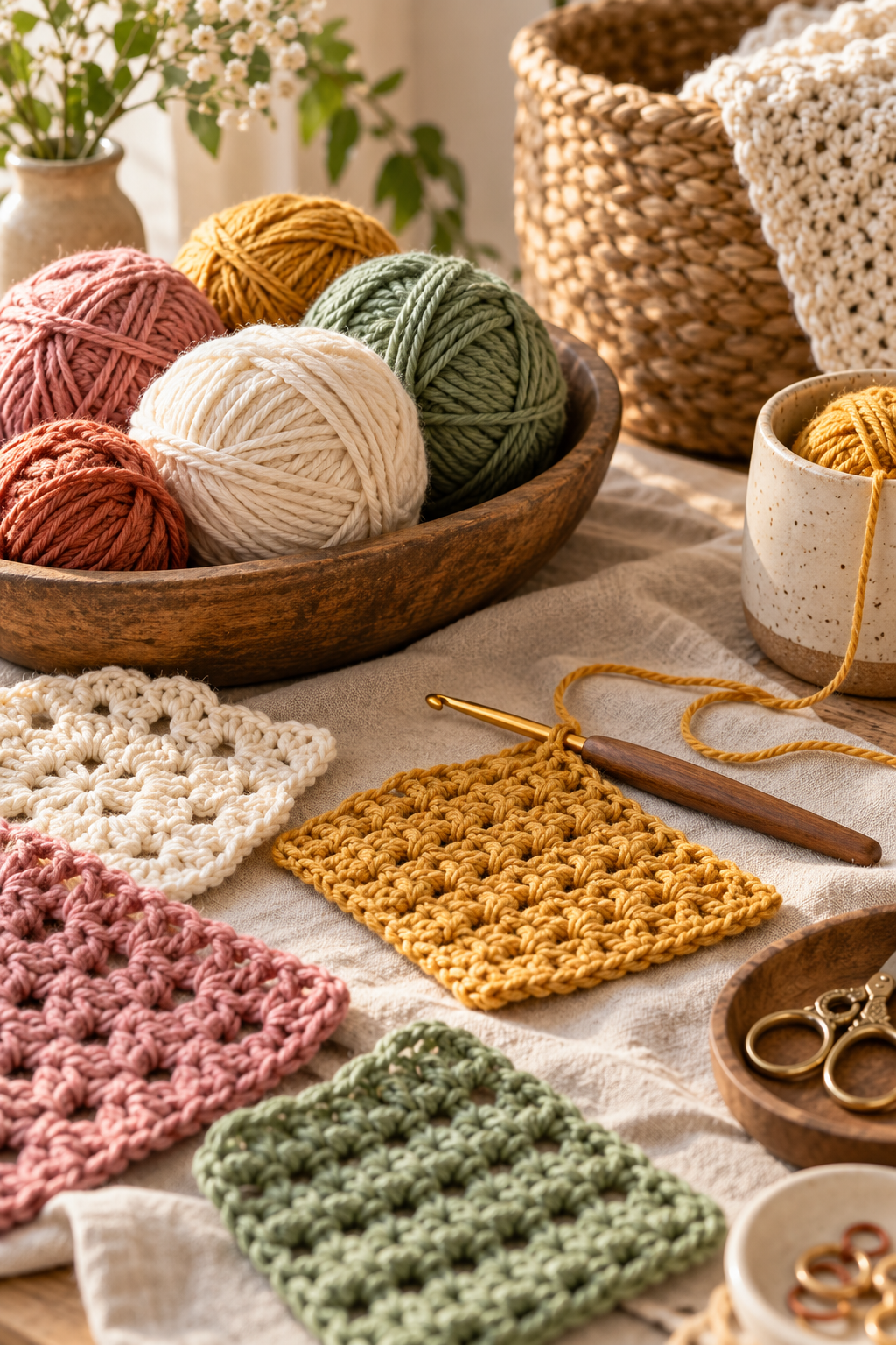 thumb join crochet technique