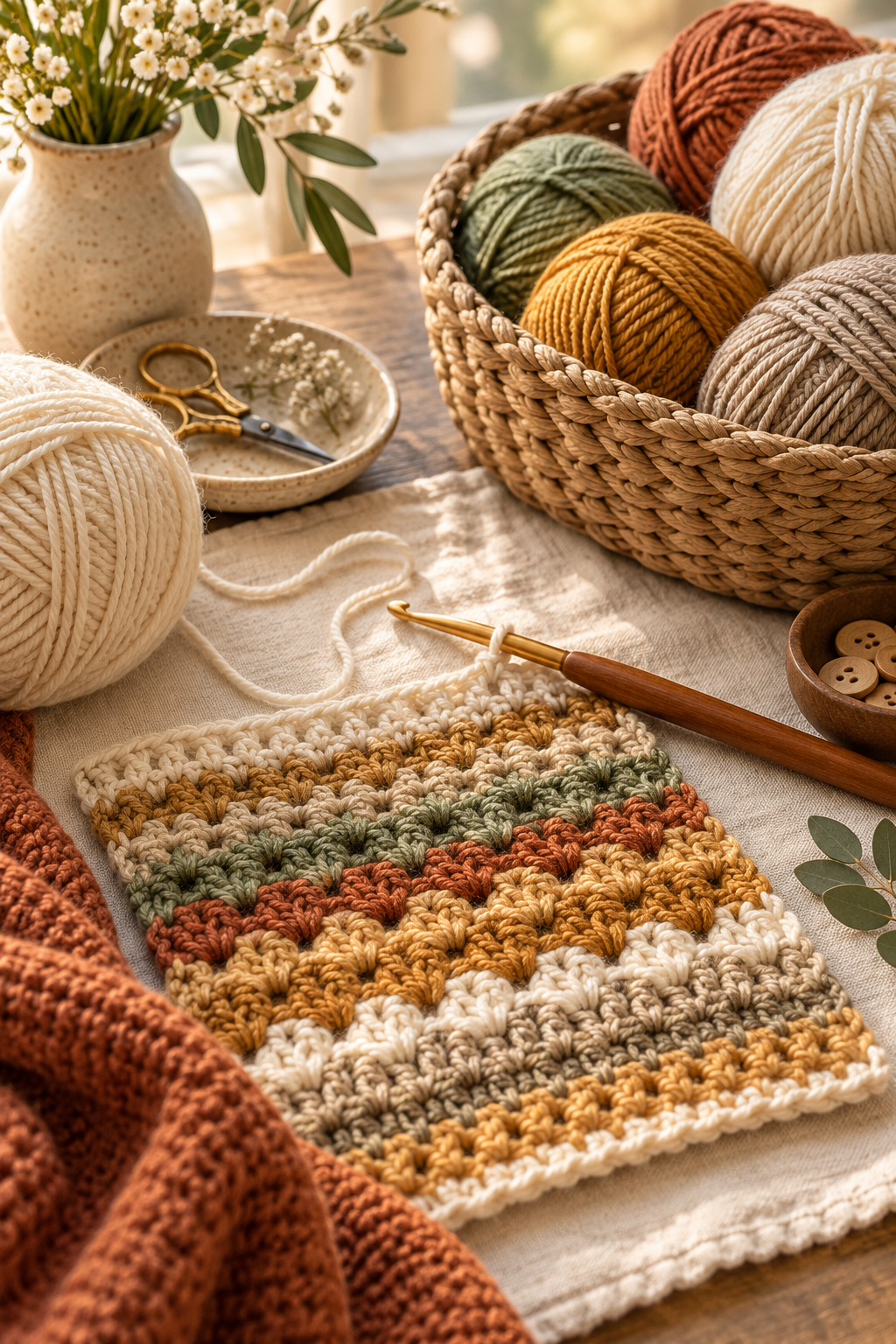 finishing crochet ends