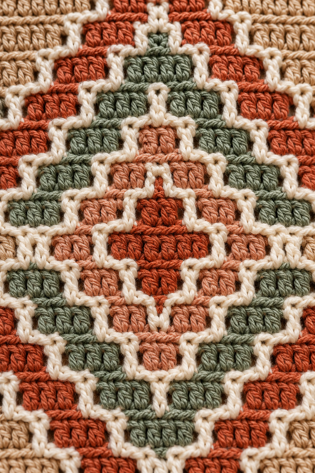 mosaic crochet poncho inset stitch texture